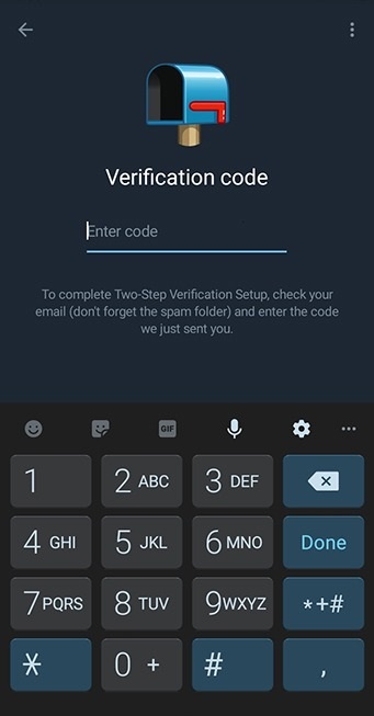 Telegram 2FA Email Verification