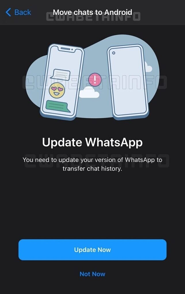 WhatsApp Cross Platform Migration Feature